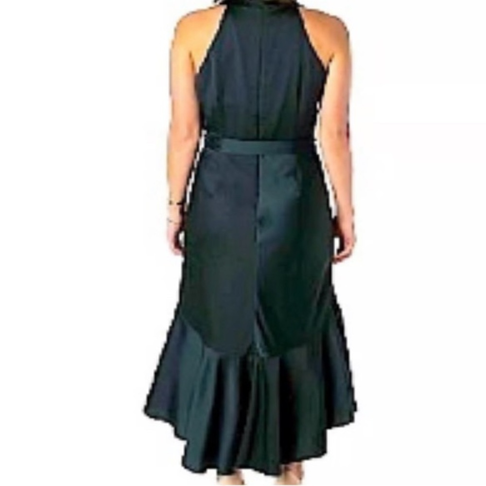 Taylor New! Size 2 Satin Effect Halter Cocktail Dress - Picture 3 of 7